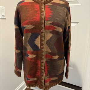 Alpaca Masterpiece southwestern cardigan, L